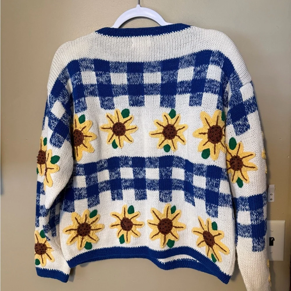 Vintage PBJ Sport Sunflower Knit Sweater